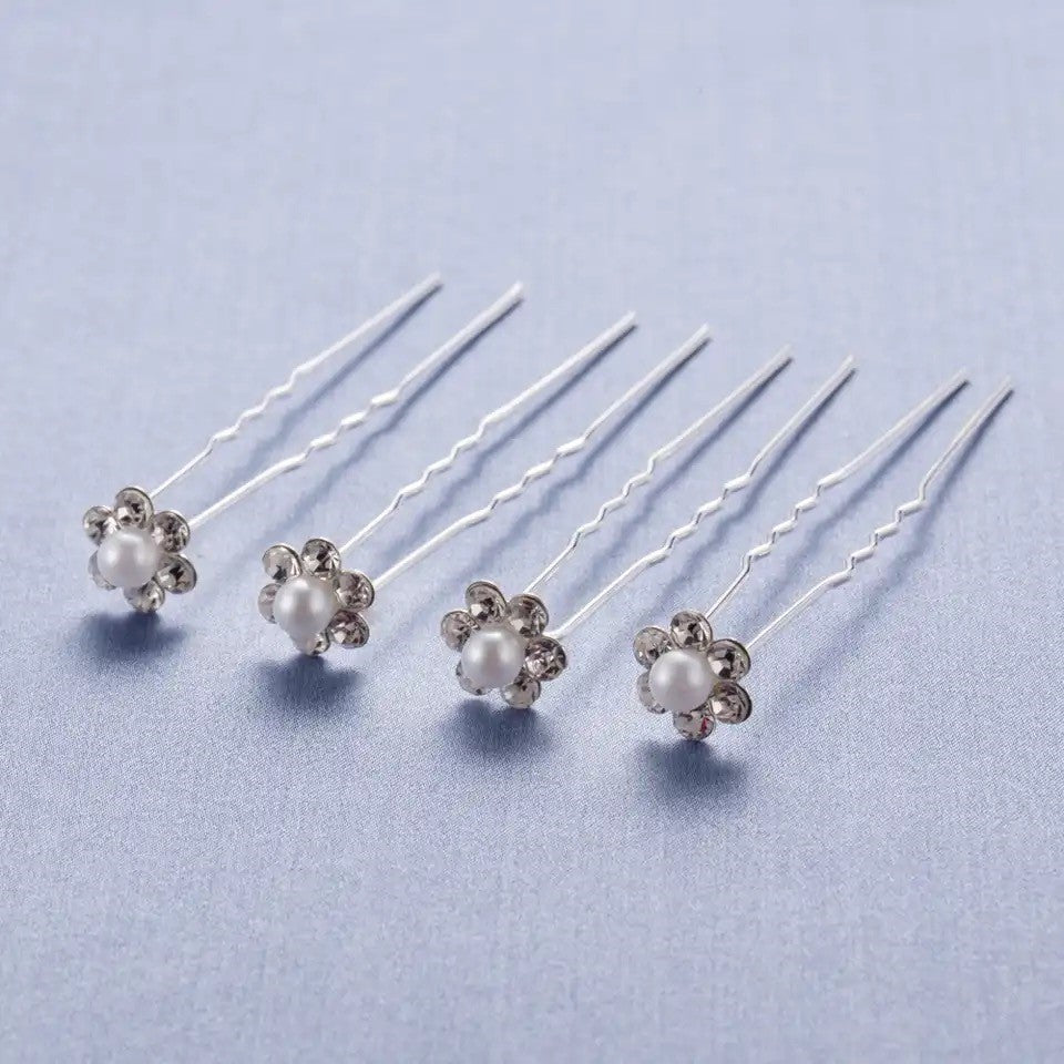 Clear Rhinestone Hair Pins